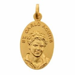 Medaglia St. Carlo Acutis oro 18K