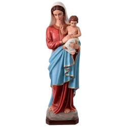 MADONNA WITH CHILD IN FIBERGLASS