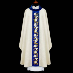 Marian chasuble in woven fabric