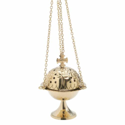 Elegante Turibolo con croce H 16 cm