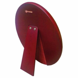 Quadro in legno con placca in argento ovale Sacra Famiglia