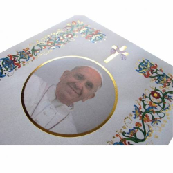 Immagine con stampa oro su carta pergamena