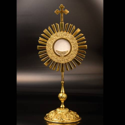 Monstrance golden plated H 47 cm