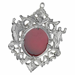 Wall hanging reliquary silver plated