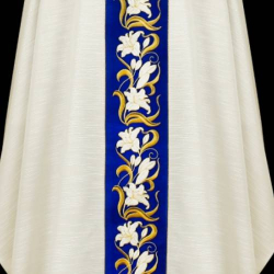 Marian chasuble in woven fabric