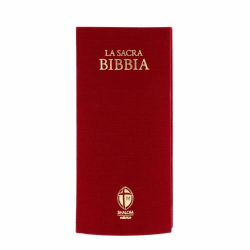 La Sacra Bibbia. Edizione tascabile. Tela rossa. Formato: 10x14,2 cm