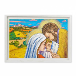 Quadro in legno Sacra Famiglia
