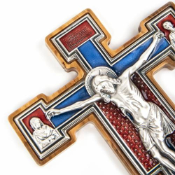 Croce Ulivo Giotto Placca Argentata