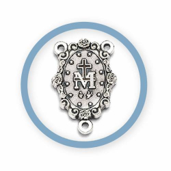 Rosario mezzo cristallo mm.4 con moschettone