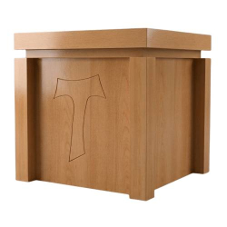 Altare in legno con croce Tau - Art. 740