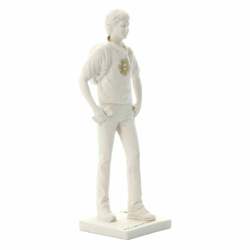Statua San Carlo Acutis, in polvere di marmo bianca