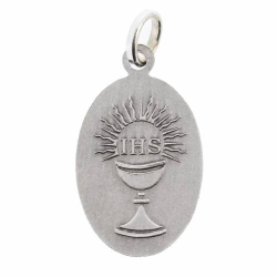 Medaglia San Carlo Acutis in ottone argentato